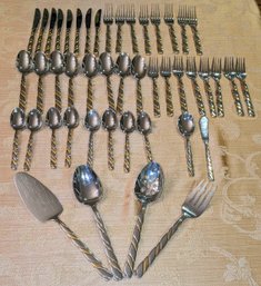 Wallace Stainless 18/8 Flatware Service For 8 Plus Serving Pieces - Total 46 Pieces