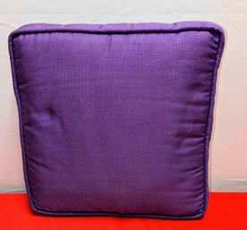 Purple Fabric Square Throw Pillow