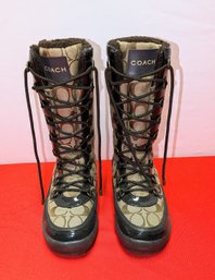 Coach Brown  Snow Boots - Size 7.5