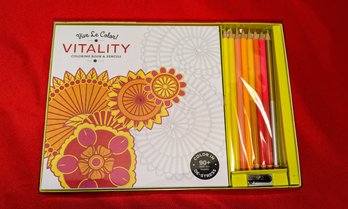 Vive Le Color Vitality - Coloring Book & Pencils