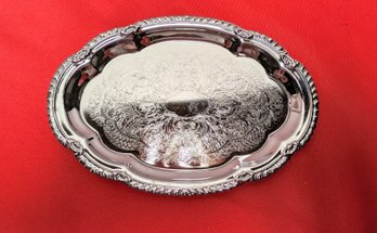 Silver Plate Oval Serving Tray