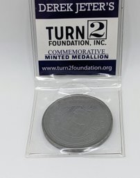 NY Yankees Derek Jeter 2014 Turn 2 Commemorative Minted Medallion