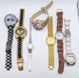 Lot Of 7 Broken Watches (see Description)