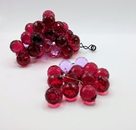 Glass Faceted Crystal Grape Vine