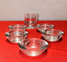 Set Of 6 Glass Votive Holders