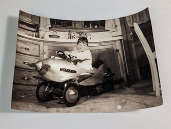 Child With Airplane Pedal Car