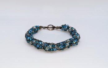 Metal Wire & Rhinestone Bracelet