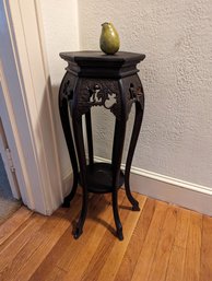 Vintage Solid Wood Stand With A Hexagon Top