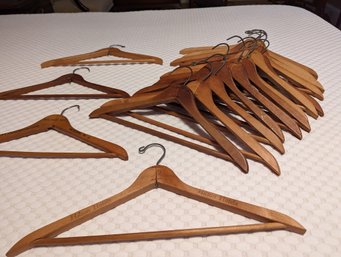 Collection Of 17 Vintage Wood Clothes Hangers