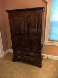 Thomasville Cherry Armoire Two Doors Over Three Drawers