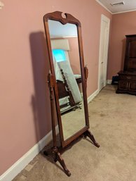 Full Body Floor Mirror On An Adjustable Stand