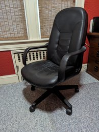 Adjustable Black Leather Office Chair