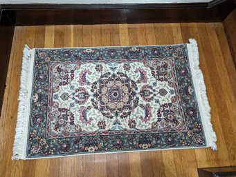 #1 Small Hand Knotted Oriental Rug 40 X 24