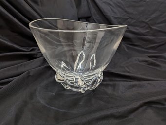 #1 Large Signed Steuben Crystal Art Bowl With Bag