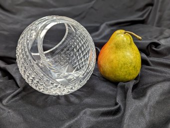#20 Waterford Cut Crystal Basket