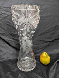 #33 Large American Brilliant Cut Glass Vase