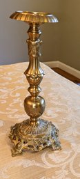 Brass Ornate Candle Holder ( 1 Of 2 )