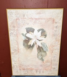 Vintage Hand Painted Magnolia Picture  -  'Magnolia I'