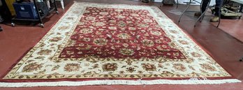 Genuine Hand Made, Hand Knotted Wool & Silk Persian Rug, Imported , Appraised.