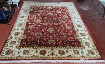Genuine Hand Made, Hand Knotted Wool & Silk Persian Rug, Imported , Appraised.