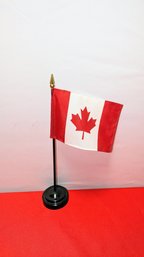 Canadian Table Flag With Stand