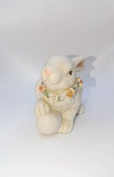 Vintage K's Collection Textured  Easter Bunny With Egg Figurine