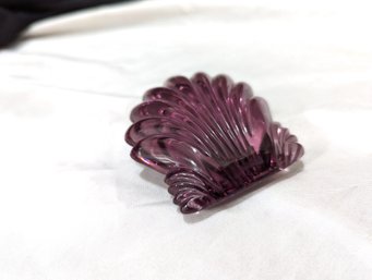 Vintage Waterford Purple Paper Weight Shell