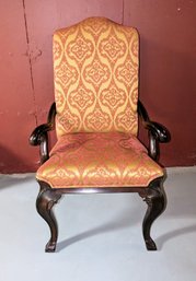 Vintage Drexel  Heritage Mahogany  Accent Chair In Silk Fabric (1 Of 2)