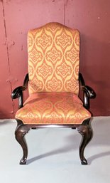 Drexel  Heritage Mahogany  Accent Chair In Silk Fabric (2 Of 2)