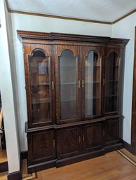 Two Piece Drexel Heritage China Cabinet 71.5'' Wide The 18th Century Classic Style