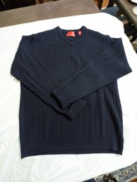 Izod Navy Blue Cashmere Sweater Size L