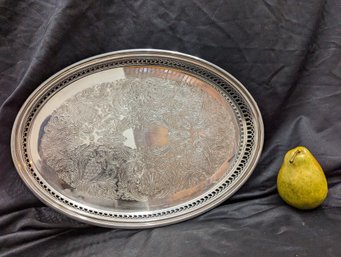 #2 Kent Silver Smith Silver Plate Oval Tray