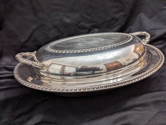#6 Silver Plate Oval Serving Dish With Lid
