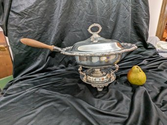 #20 CSC Silver Plated Chafing Dish With A Wood Handle