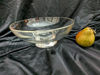 #22 Glass Bowl With A Silver Plate Pedestal Base