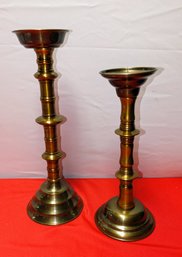 Pair Of Brass Candlesticks - India