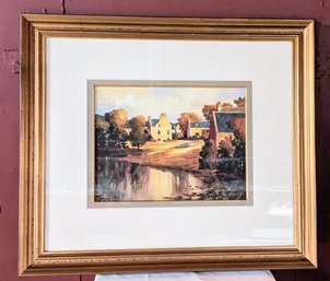 Ethan Allen Signed & Numbered Max Hayslette, Giclee Print On Paper 'Villages Of Loire 2'/ COA