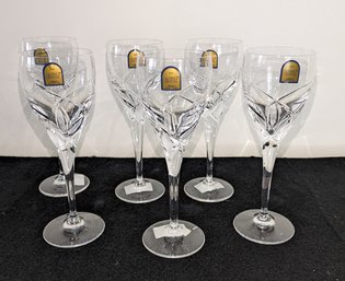 Set Of 6 Marked Da Vinci Crystal Wine Glasses ( 1 Of 2 )