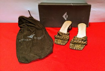 Vintage Bottega Venetta Leopard Slides - Size (5)