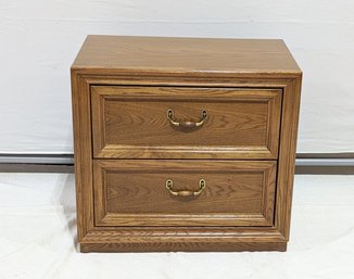 Stanley Furniture Oak Night Stand/End Table (1 Of 2)