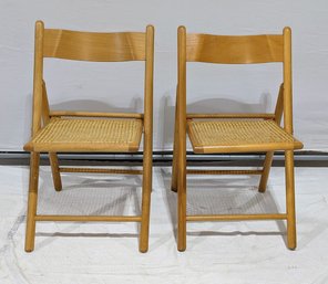 Pair Of Rattan Folding Chairs