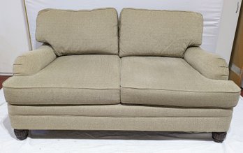 Bernhardt Tan English Roll Arm Sofa ( 2 Of 2)