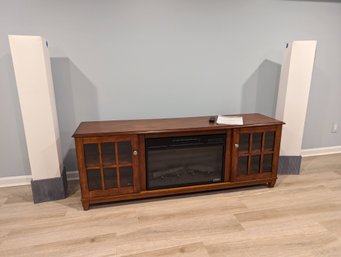 Electric Heater Console Cabinet With Two Doors For Storage