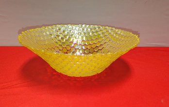 Yellow Glass Beaded Bowl