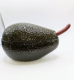 Avocado Guacamole Severing Bowl With Lid & Spoon