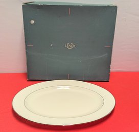 Lenox 'Courtyard Platinum' Oval Serving Platter - With Original Box