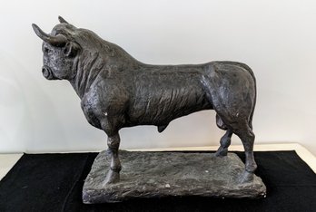Austin Productions 1971 Signed Edward Schillaci 'Copyright',  Bull Sculpture