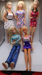 Lot Of 5 Barbie Dolls - 1 Of 2