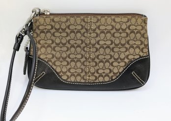 Vintage Brown Monogram Coach Wristlet