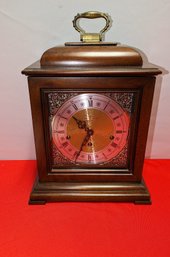 Vintage Late 20th Century Howard Miller Triple Chime Key Wind 8-Day Mantle Clock (No Key)